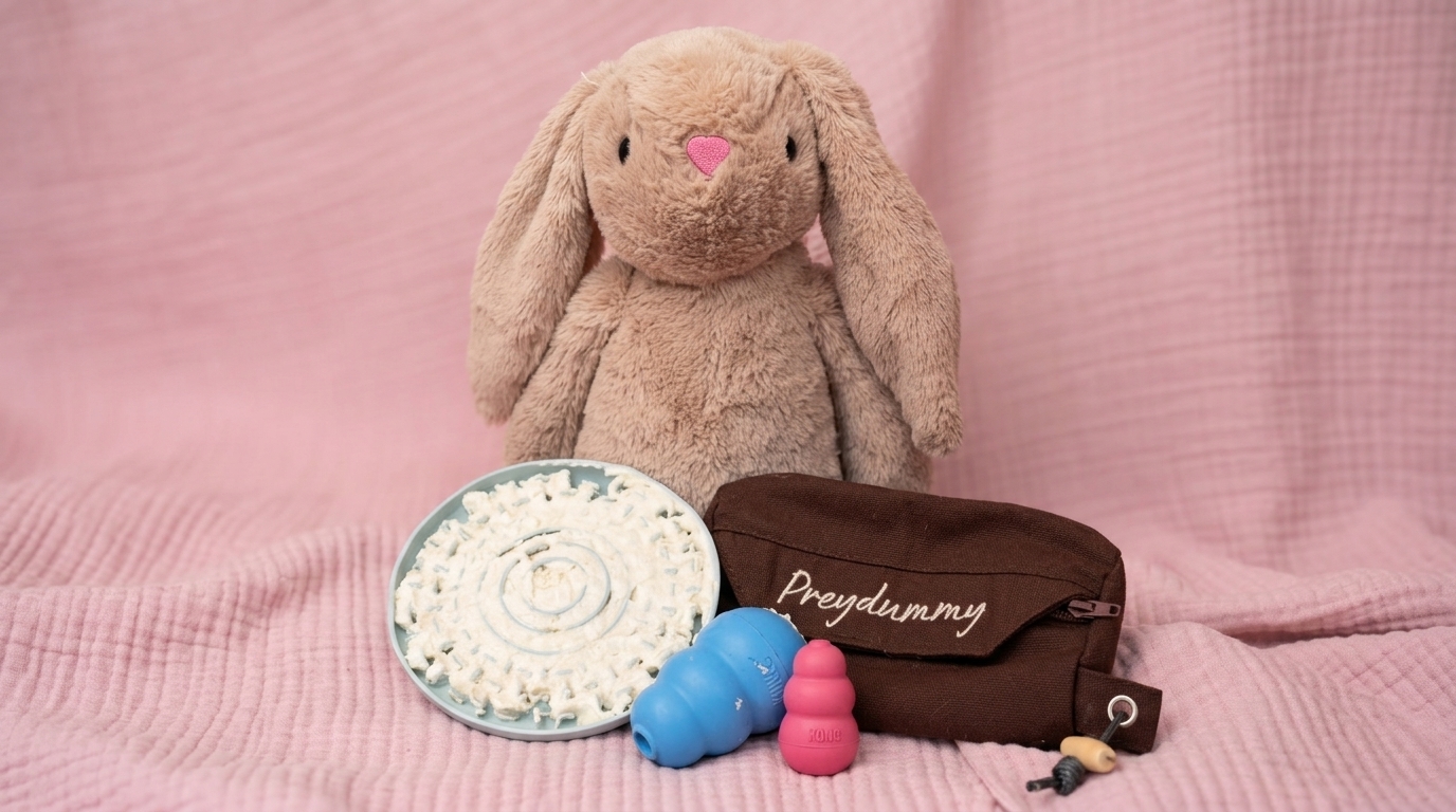 Unsere Lieblingsprodukte für Honey: Hasi, Schleckmatte, KONGs und Futterdummy